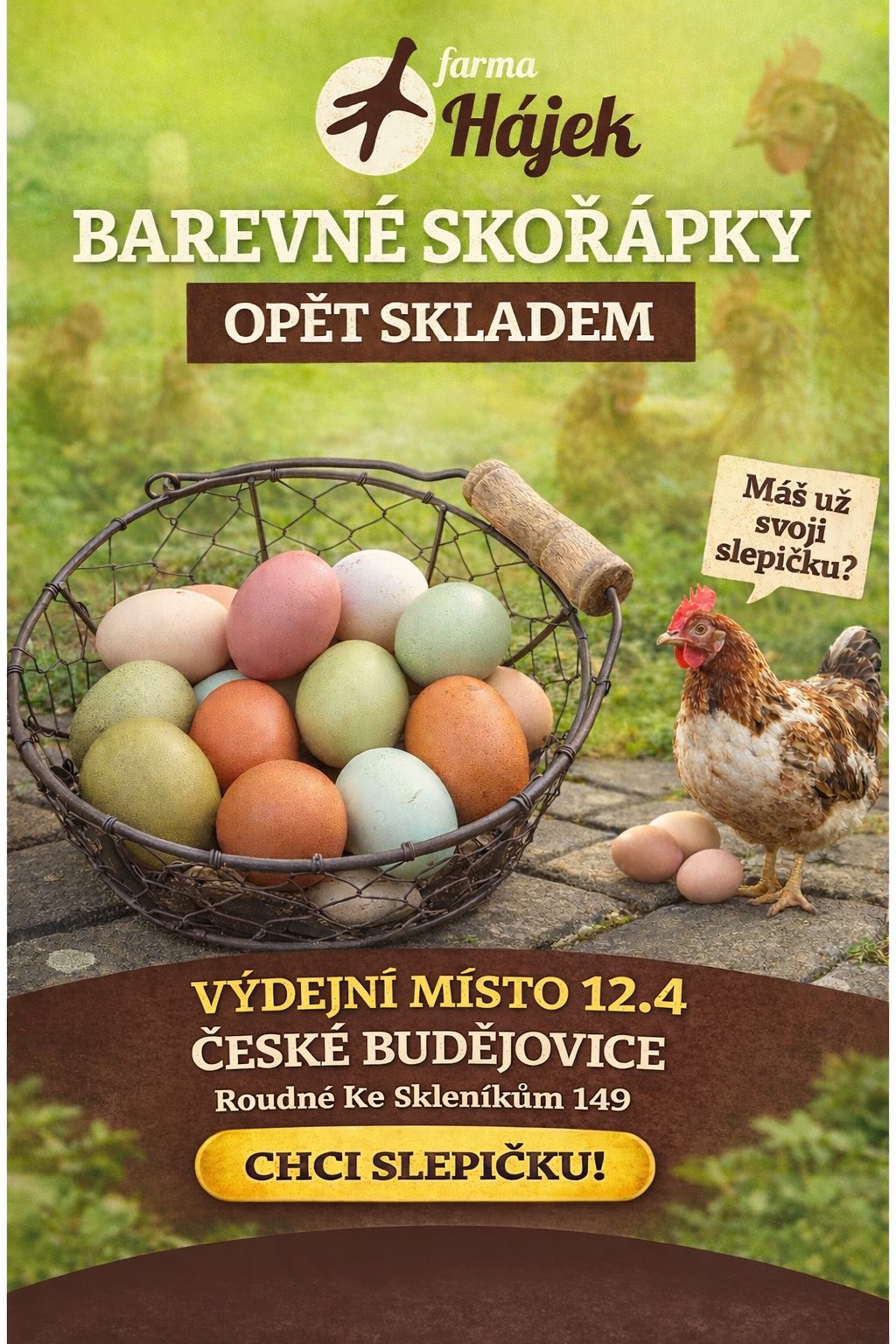 Prodej slepic dne 12.4.2026