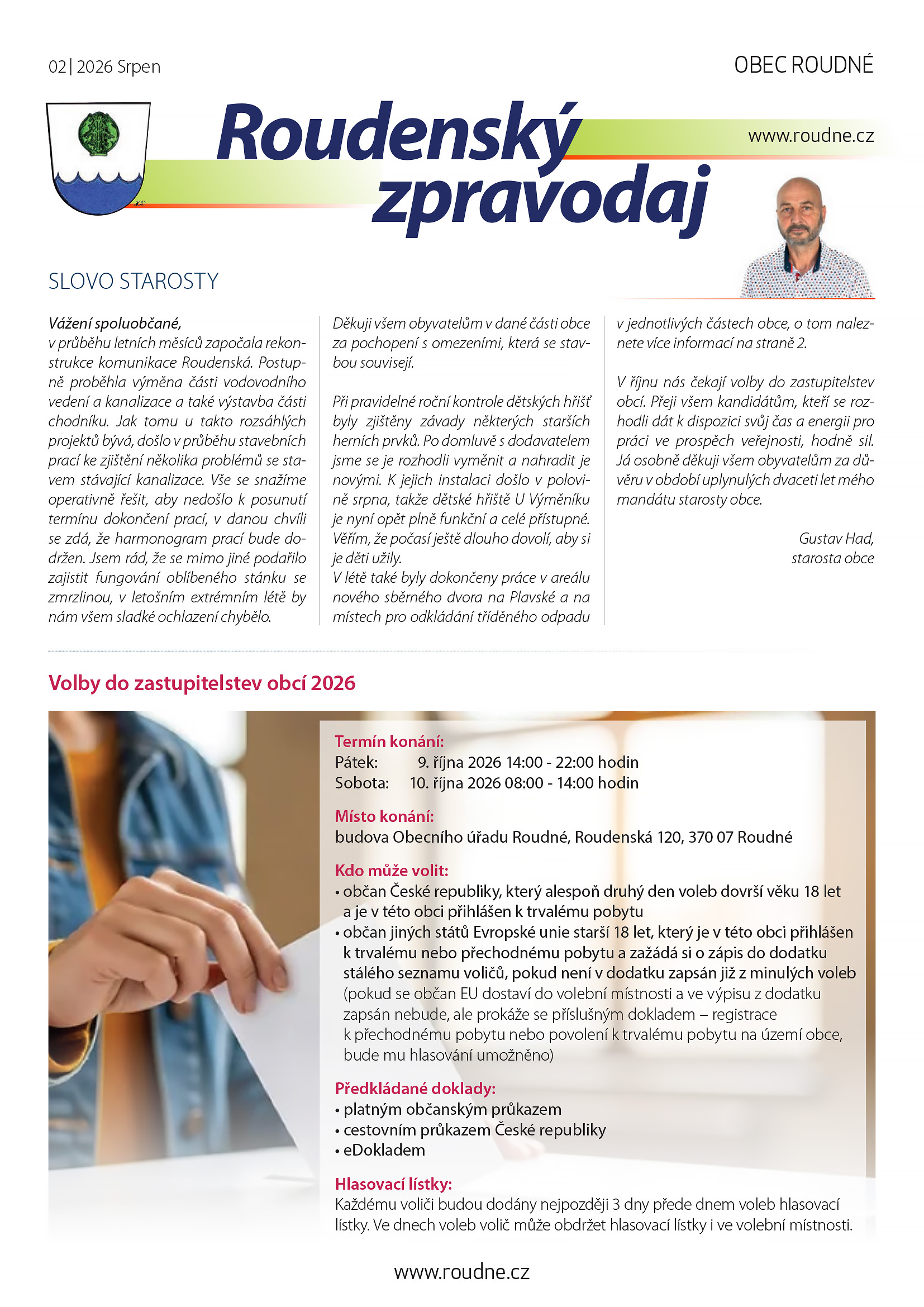 Roudenský zpravodaj číslo 02-2026